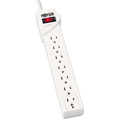 Tripp-Lite STRIKER Surge Suppressor 7 Outlets 6 ft Cord 1080 Joules Light Gray product image