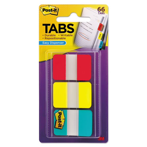 Durable File Tabs 1" x 1-1/2" Assorted Standard Colors Pack of 66 product image