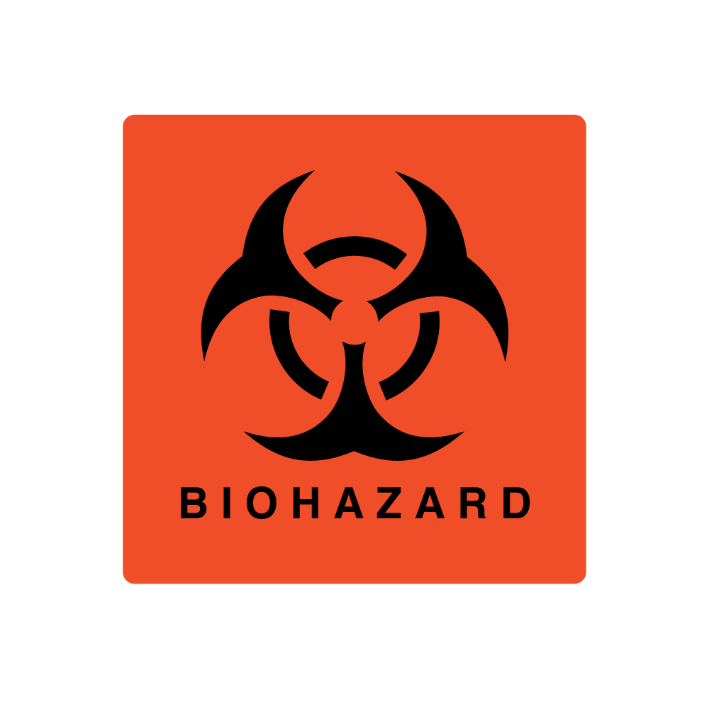 Warning Labels Biohazard Symbol Laminated 4-15/16" x 5" Roll product image