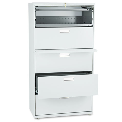 600 Series Light Gray Five-Drawer Lateral File 36" image