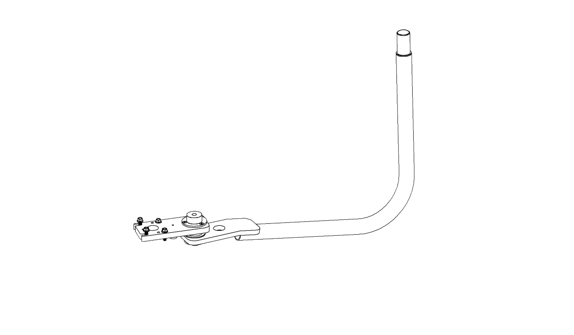 White Swing Mount Light Pole only product image