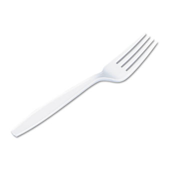 Dixie® Heavyweight White Plastic Forks Carton of 1000 product image