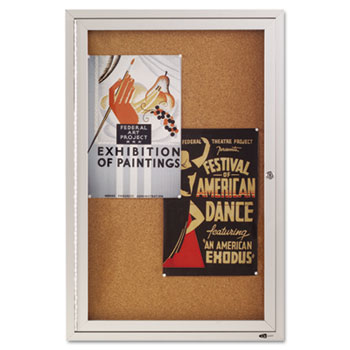 Quartet® Enclosed Cork Bulletin Board with Aluminum Frame 24" X 36" product image