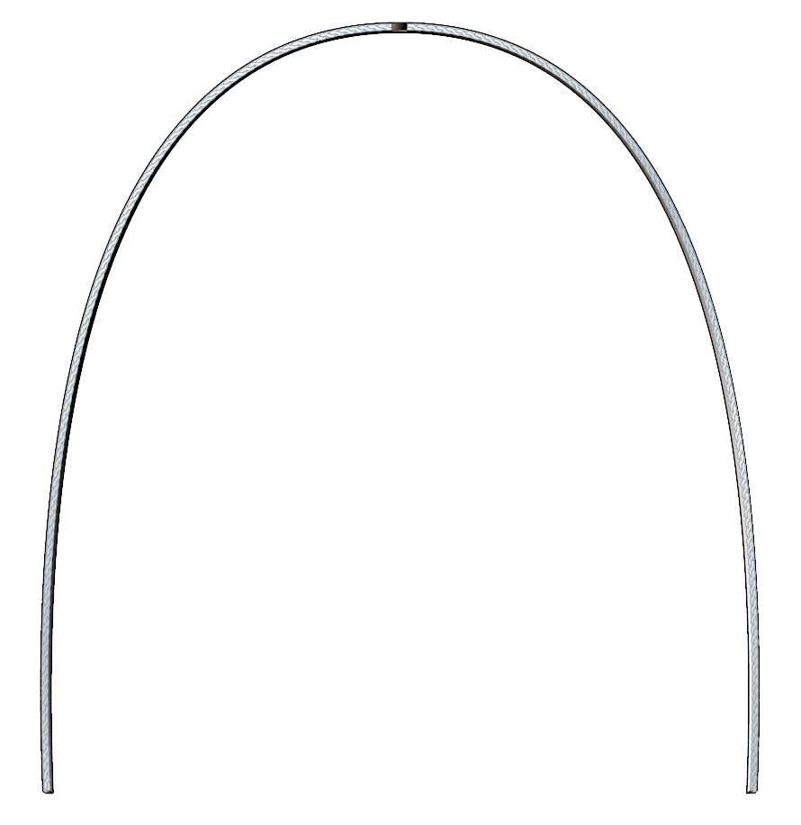 dentaflex® Ideal Arches Rectangular Maxillary Triple-Strand Twisted 16 x 22 Red Pack of 10 product image