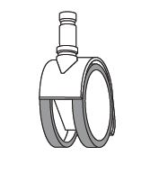 One-Piece Tile Casters for Carts and Stools Surf Pack of 5 product image