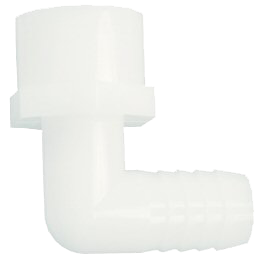 Plastic 1/2" FPT x 5/8" Barb Elbow Adapter product image