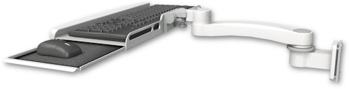 Bent Keyboard Tray 3.5" Wall Mount and an 11" Arm product image