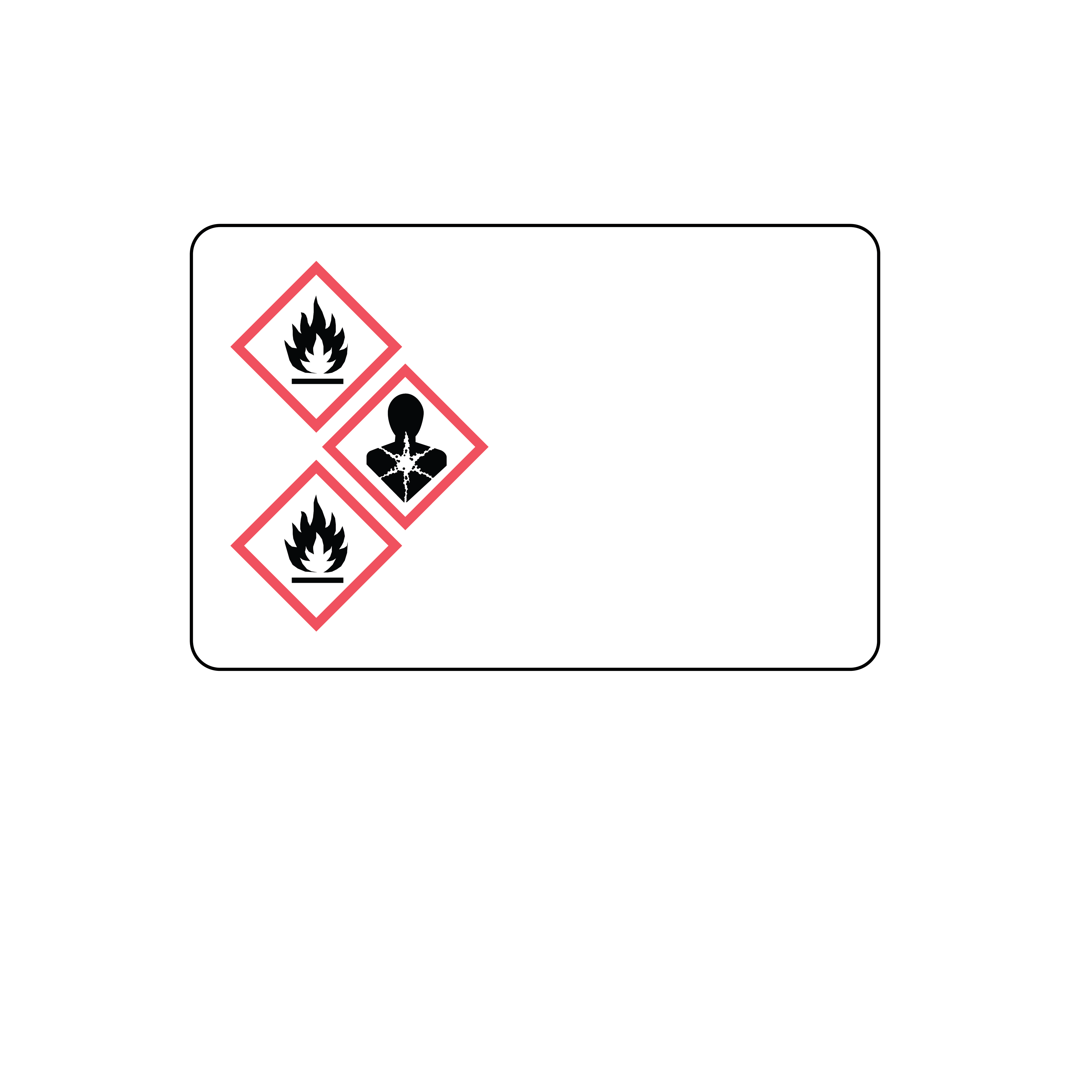 GHS Label Personalized with 3 Diamonds 1-15/16" x 3" 1/Roll product image