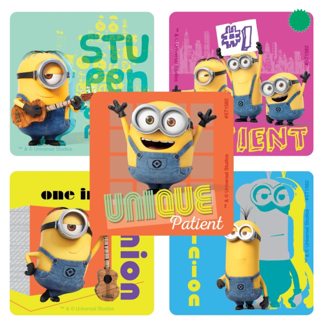 Minions Patient Stickers Roll of 100 image