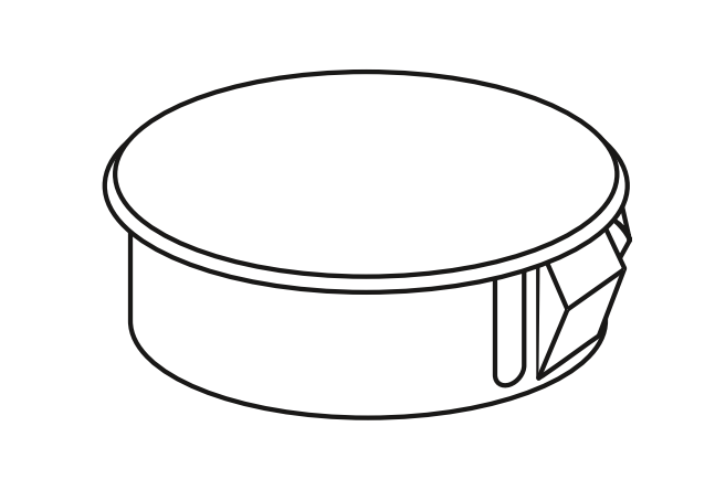Gray 3 Plug Hole 1-1/4 Diameter product image