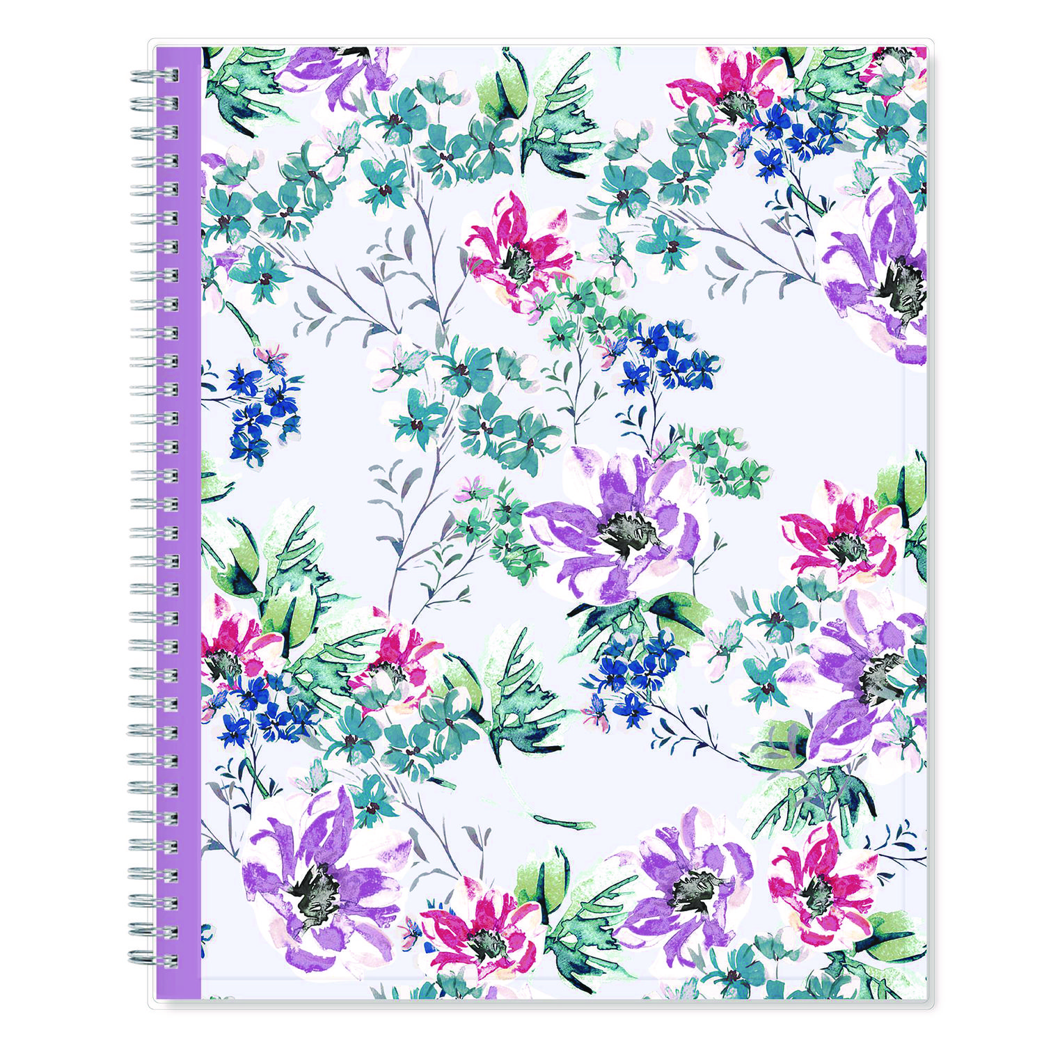 Laila Create-Your-Own Cover Weekly/Monthly Planner Wildflower Artwork 11 x 8.5 Purple/Blue/Pink 12-Month Jan-Dec 2025 product image