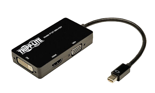 Tripp Lite 6in Mini Displayport to VGA DVI HDMI Adapter Converter 6" product image