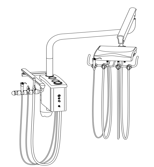Reliance Over the Patient Automatic Dental Unit with PMU/Cuspidor Gray product image