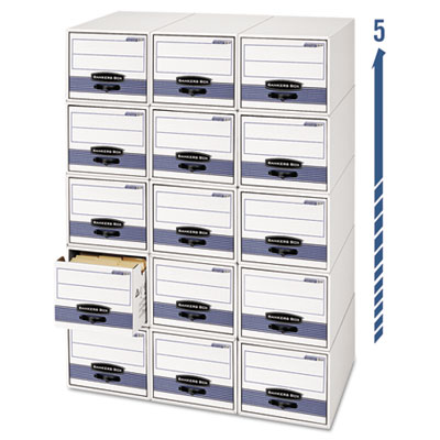 Bankers Box® Stor/Drawer® Steel Plus™ Storage Box Legal White/Blue Carton of 6 product image