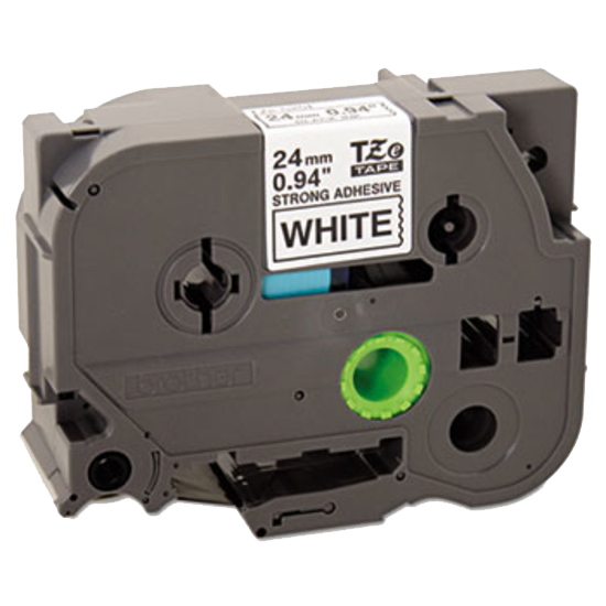 Brother® TZe Extra-Strength Adhesive Laminated Labeling Tape 1" Black on White product image