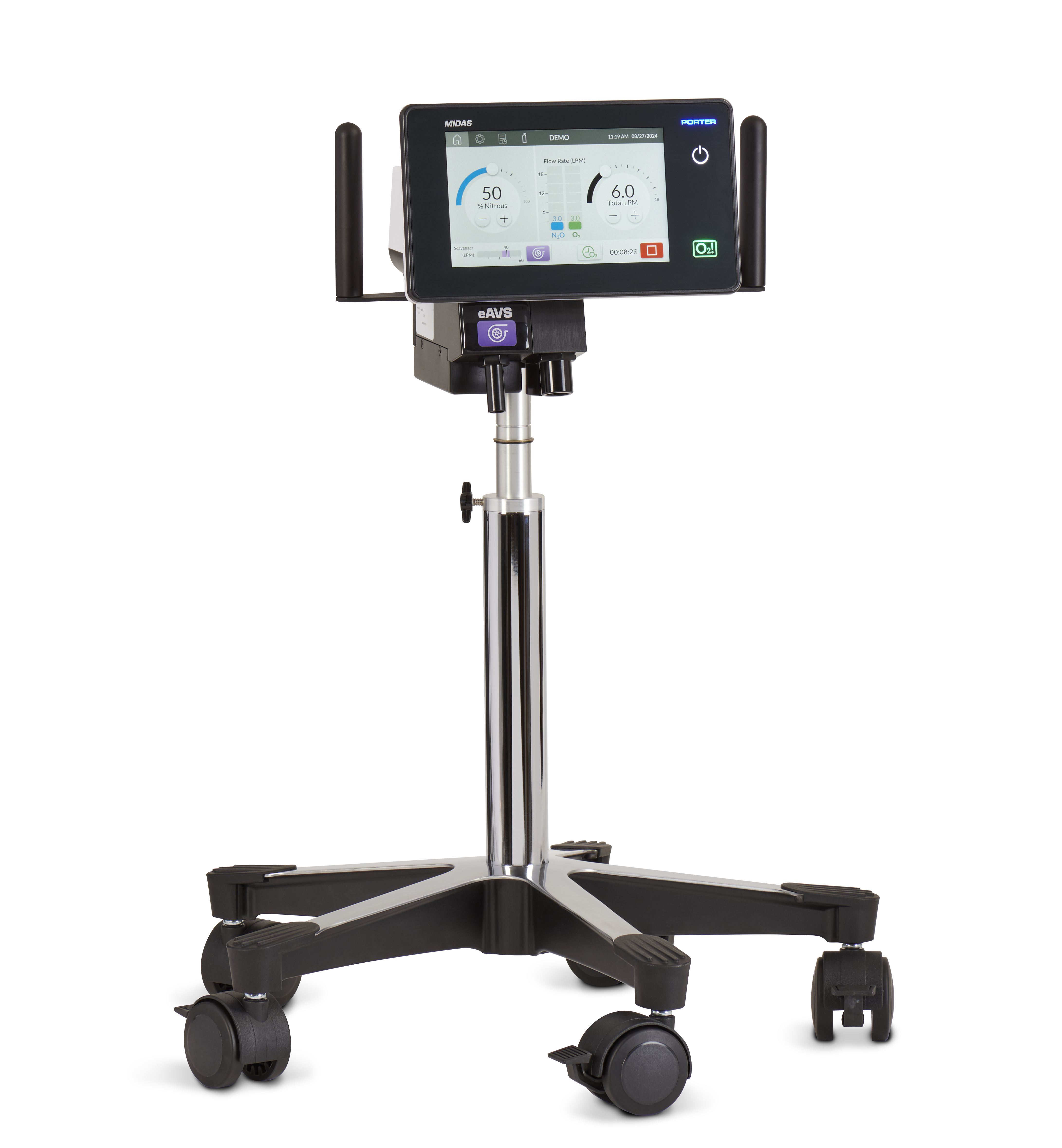 Midas Compact Mobile Cart Package with Breathing Circuit and eAVS product image