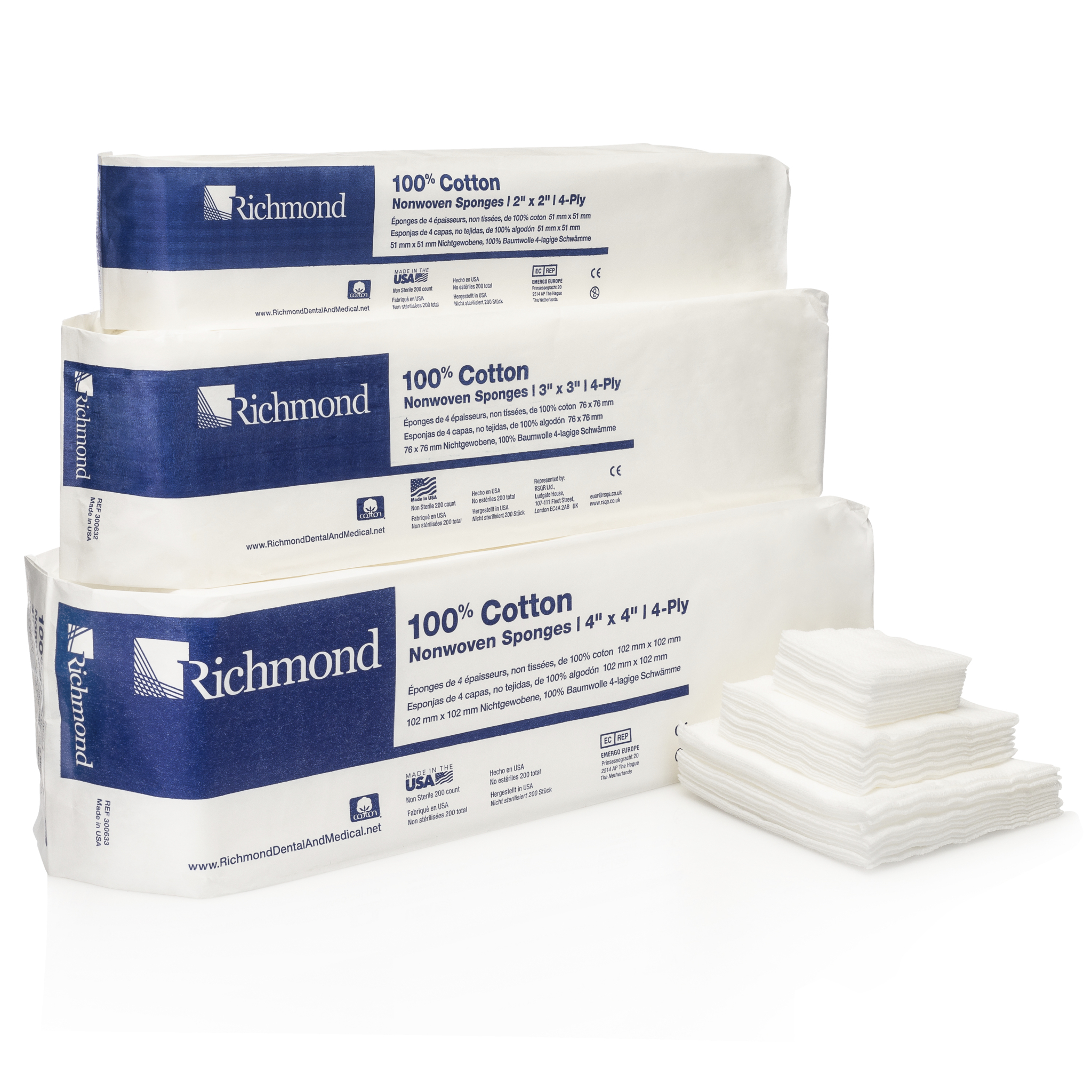 Richmond Dental Cotton-Filled Exodontia Sponges, Sterile and Non