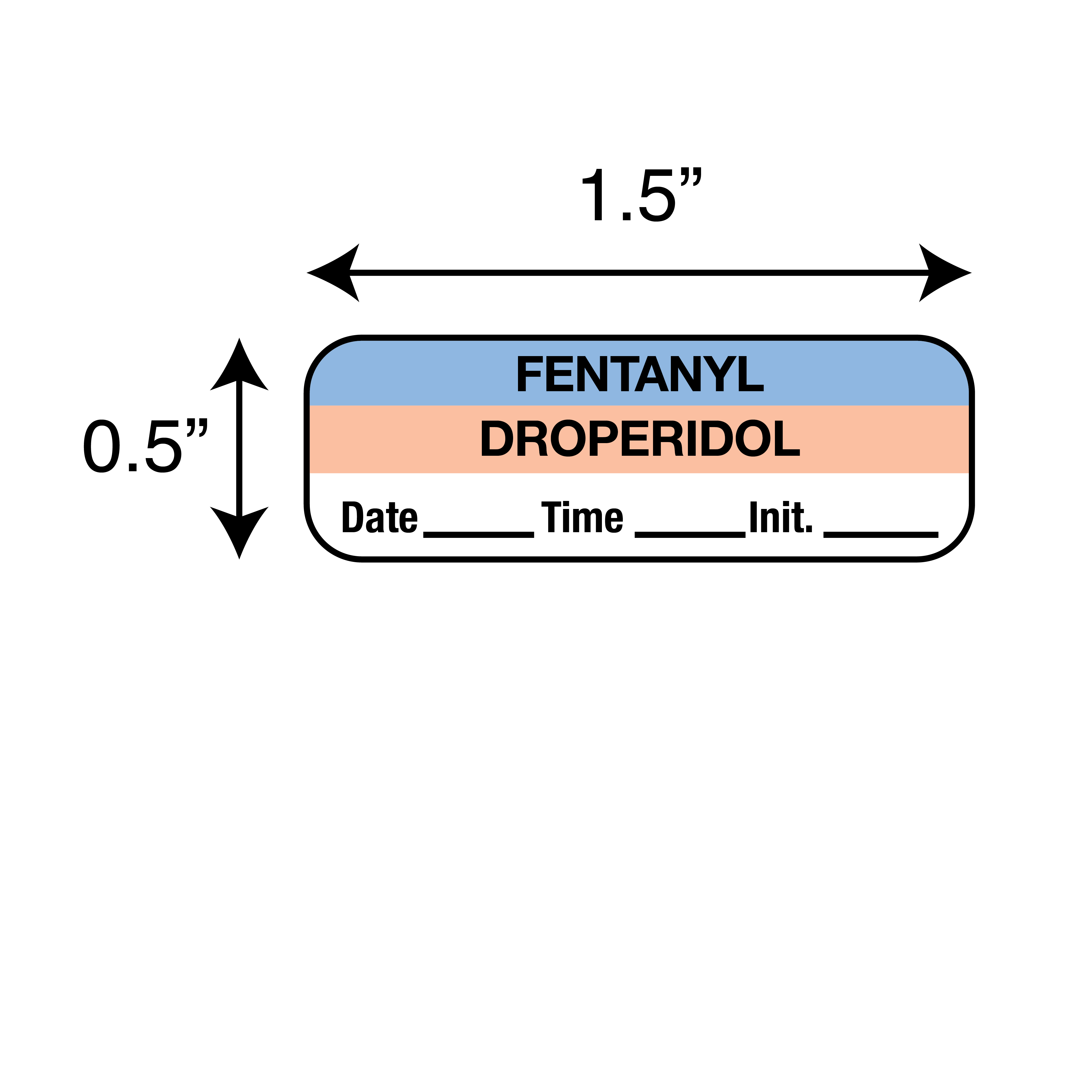 Anesthesia Labels - Fentanyl - Droperidol 1/Roll product image