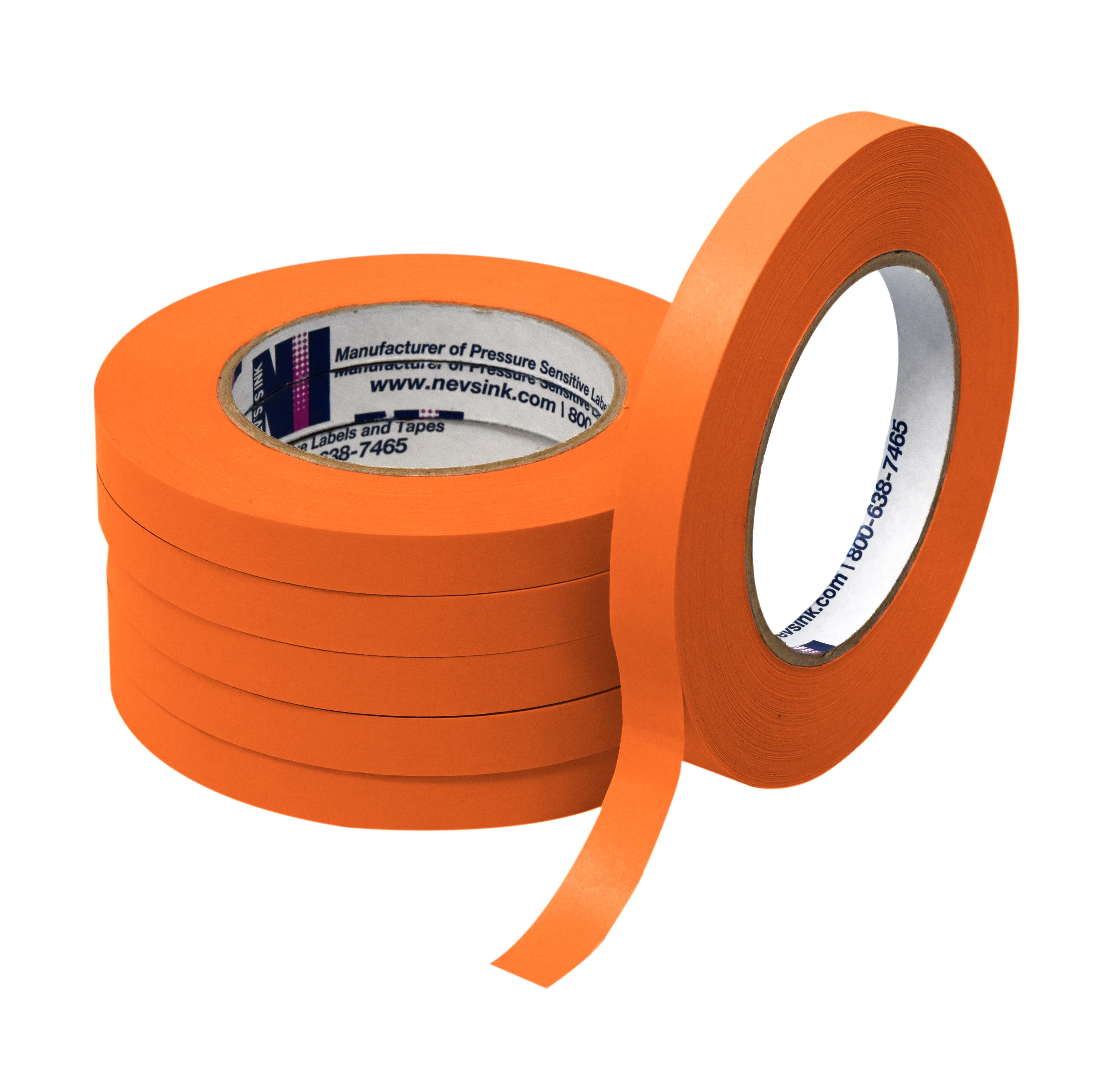 Orange Labeling Tape 1/2" Wide x 60yd Box of 6 product image
