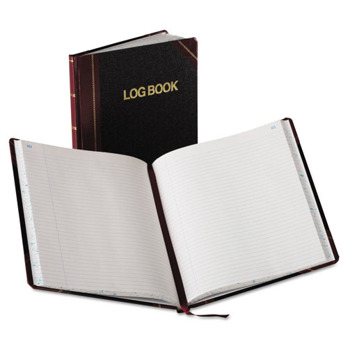 Log Book 10-3/8" x 8-3/8" Black/Red Cover 150 Pages product image
