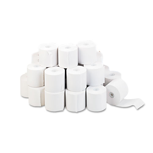 Universal White Adding Machine/Calculator Roll 16 lb 1/2" Core 2-1/4" x 130 ft Carton of 100 product image