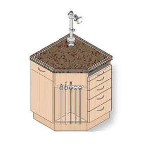 N7580 Treatment Cabinet with Fixed Base & CPU Accessories product image
