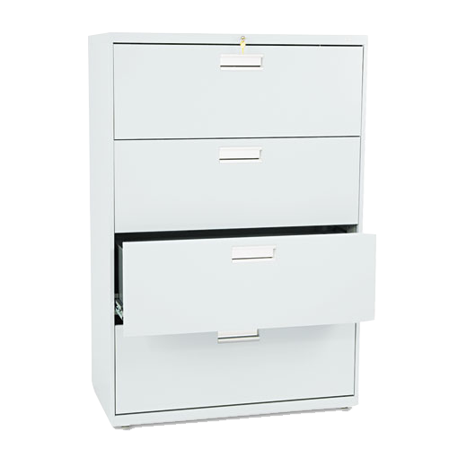 600 Series Light Gray Four-Drawer Lateral File 36" image