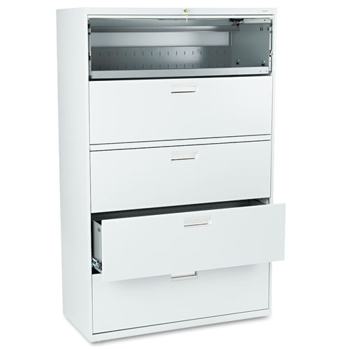 600 Series Light Gray Five-Drawer Lateral File 42" image
