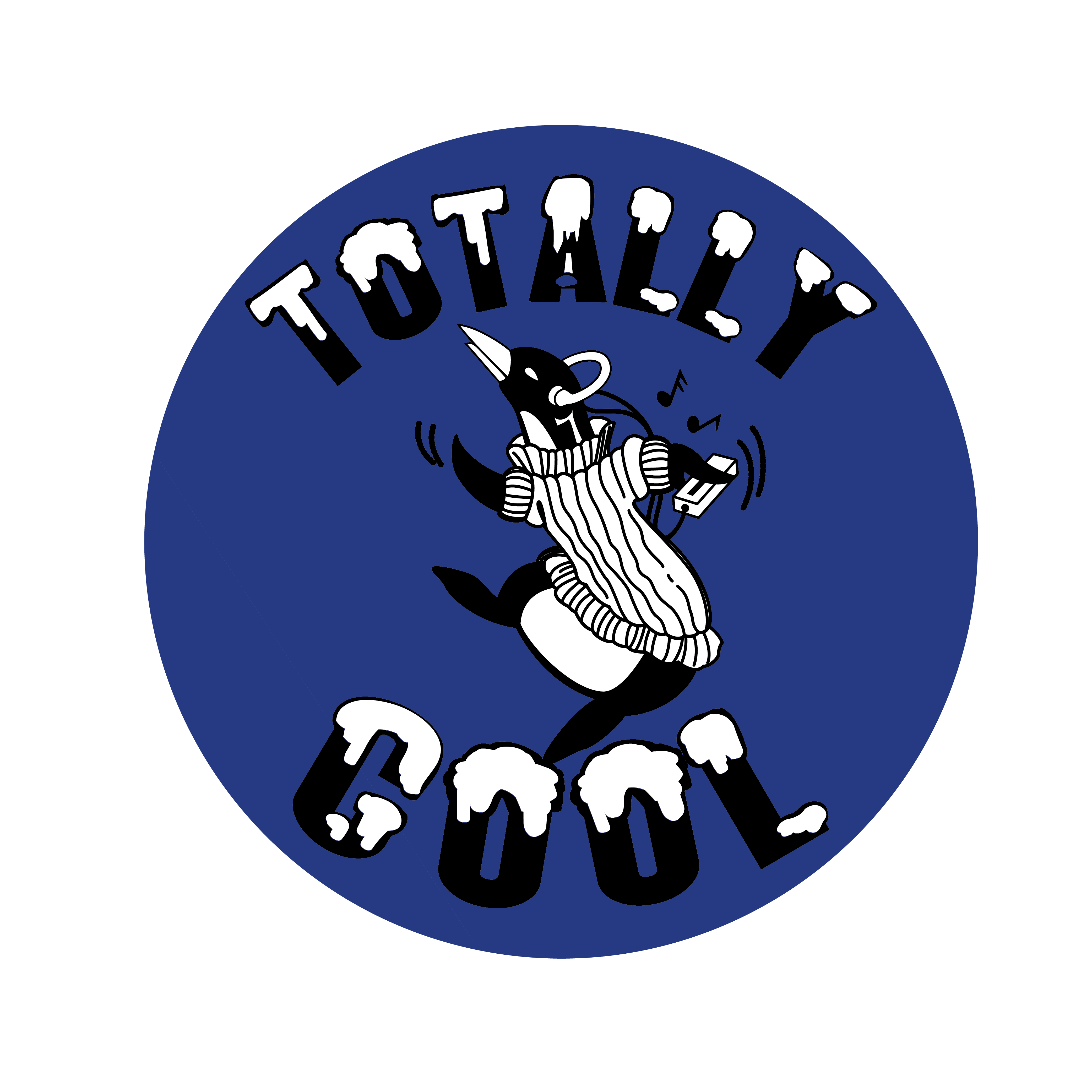 Totally Cool Label 1-15/16" Blue Black Roll product image