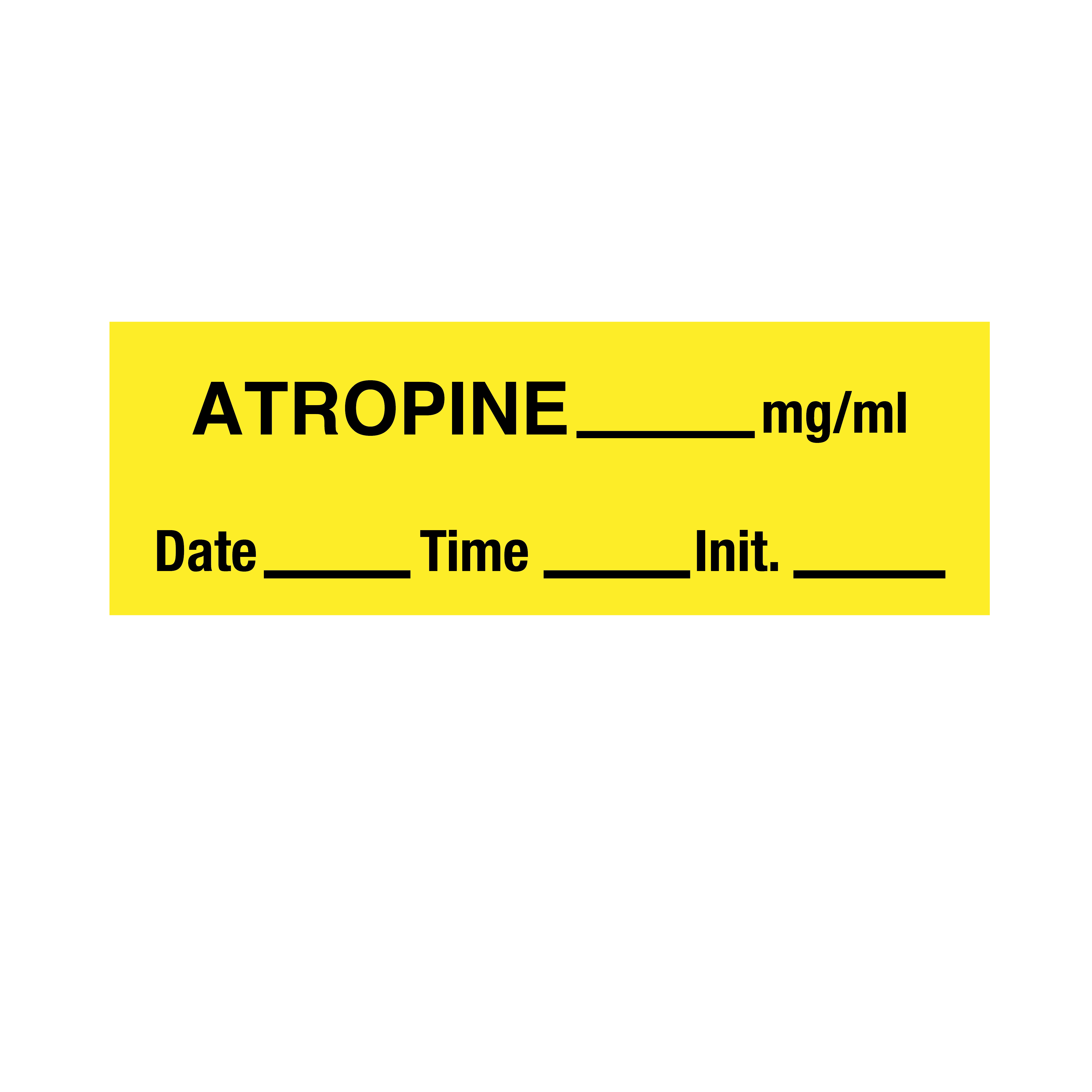 Tape Atropine 1/2" x 500" Yellow with Black Box of 6 product image