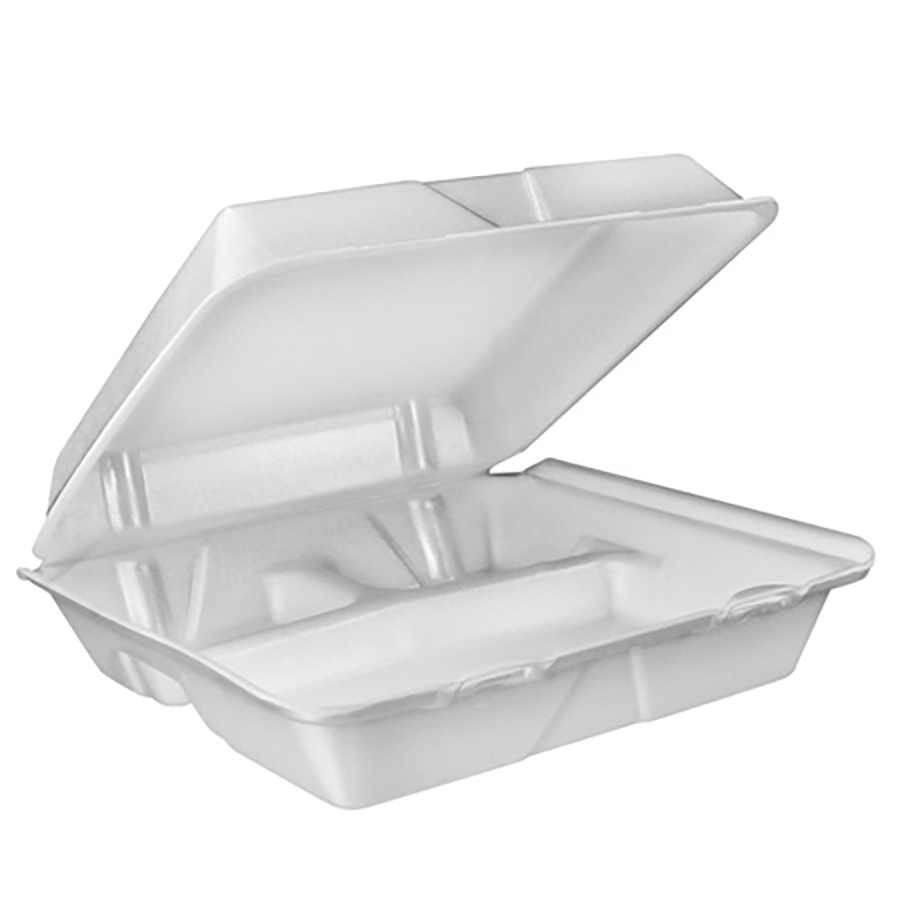 Dart Foam Hinged Containers Non Perforated Large 3 Case of 200 product image