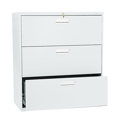 600 Series Light Gray Three-Drawer Lateral File 36" image