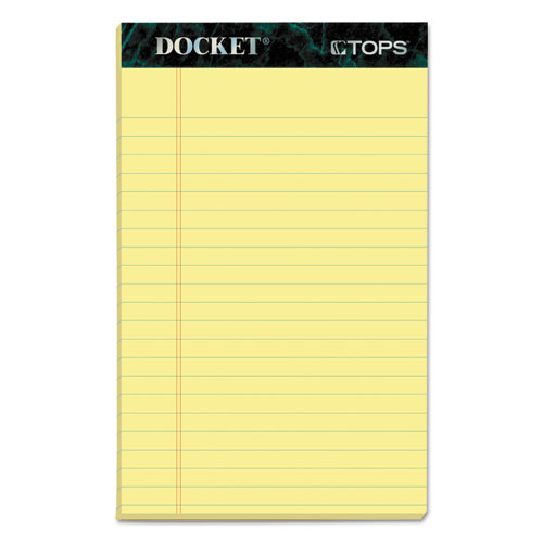 Tops Canary Docket Ruled Perforated Pad Jr. Legal Ruling 5 x 8 Pack of 12 product image