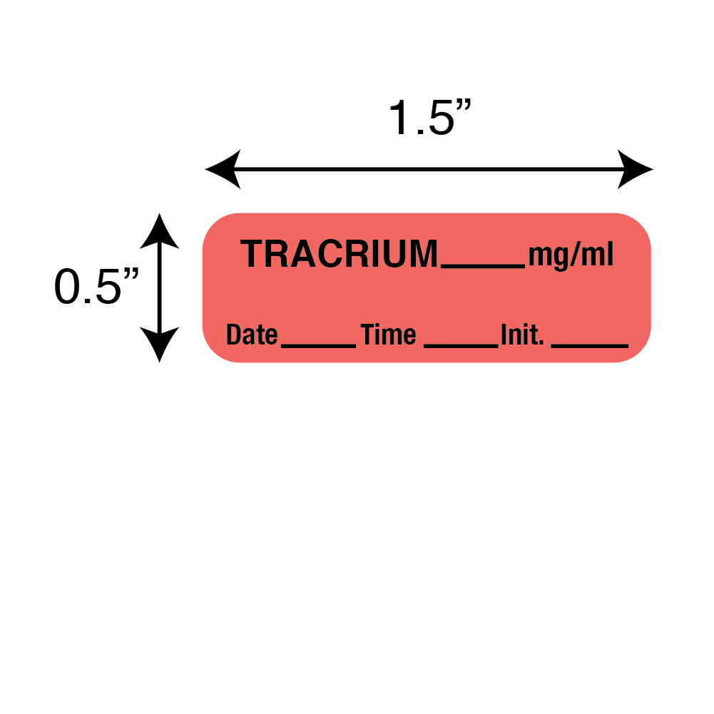 Anesthesia Labels - Tracrium 1/Roll product image