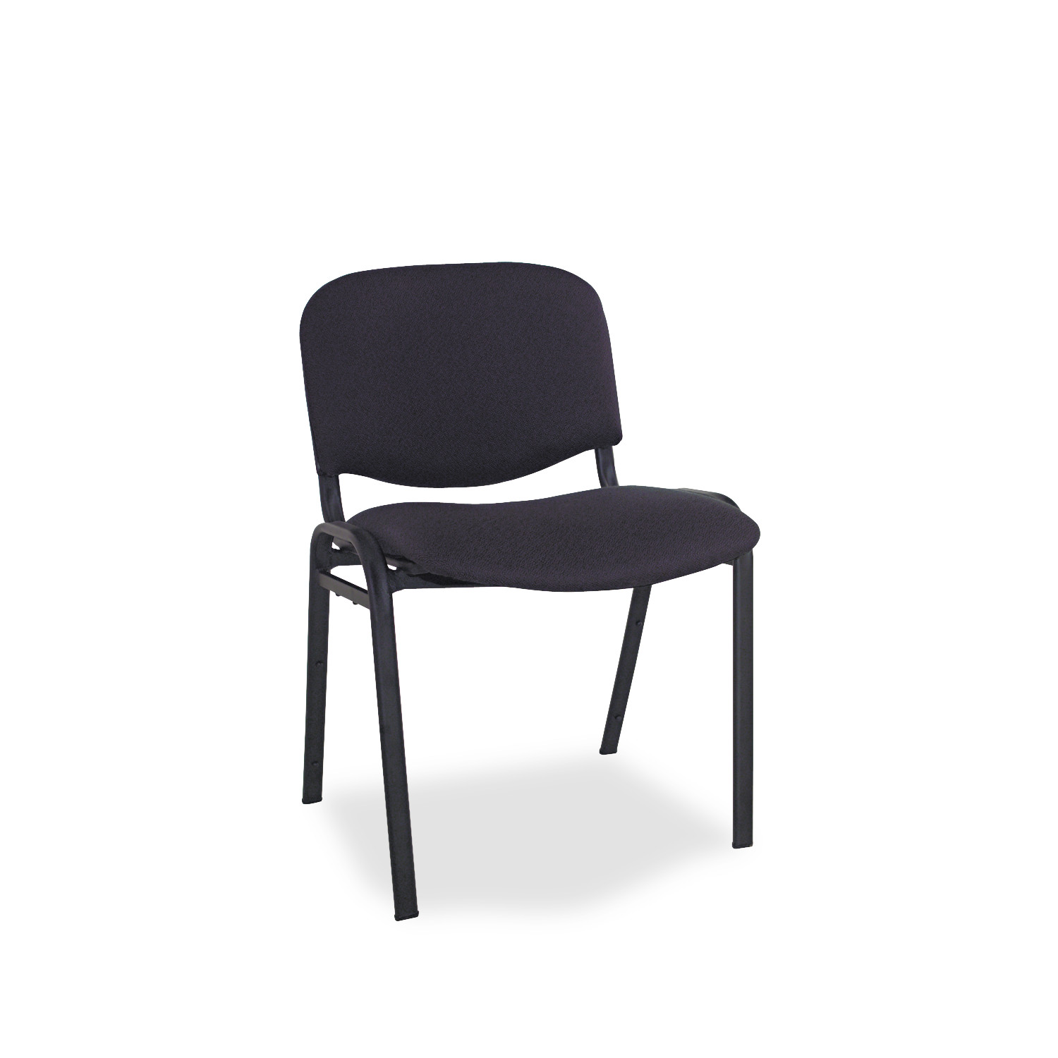 Alera® Continental Series Stacking Chairs Black Seat/Black Back Black Base Carton of 4 product image