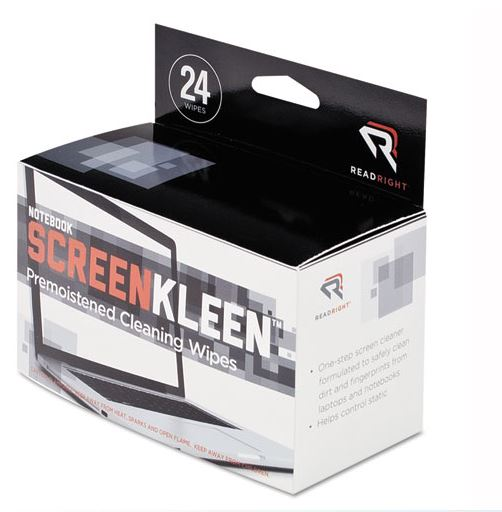 RedRight White Notebook ScreenKleen Pads Cloth 2 1/2 x 5 1/4 Box of 24 product image