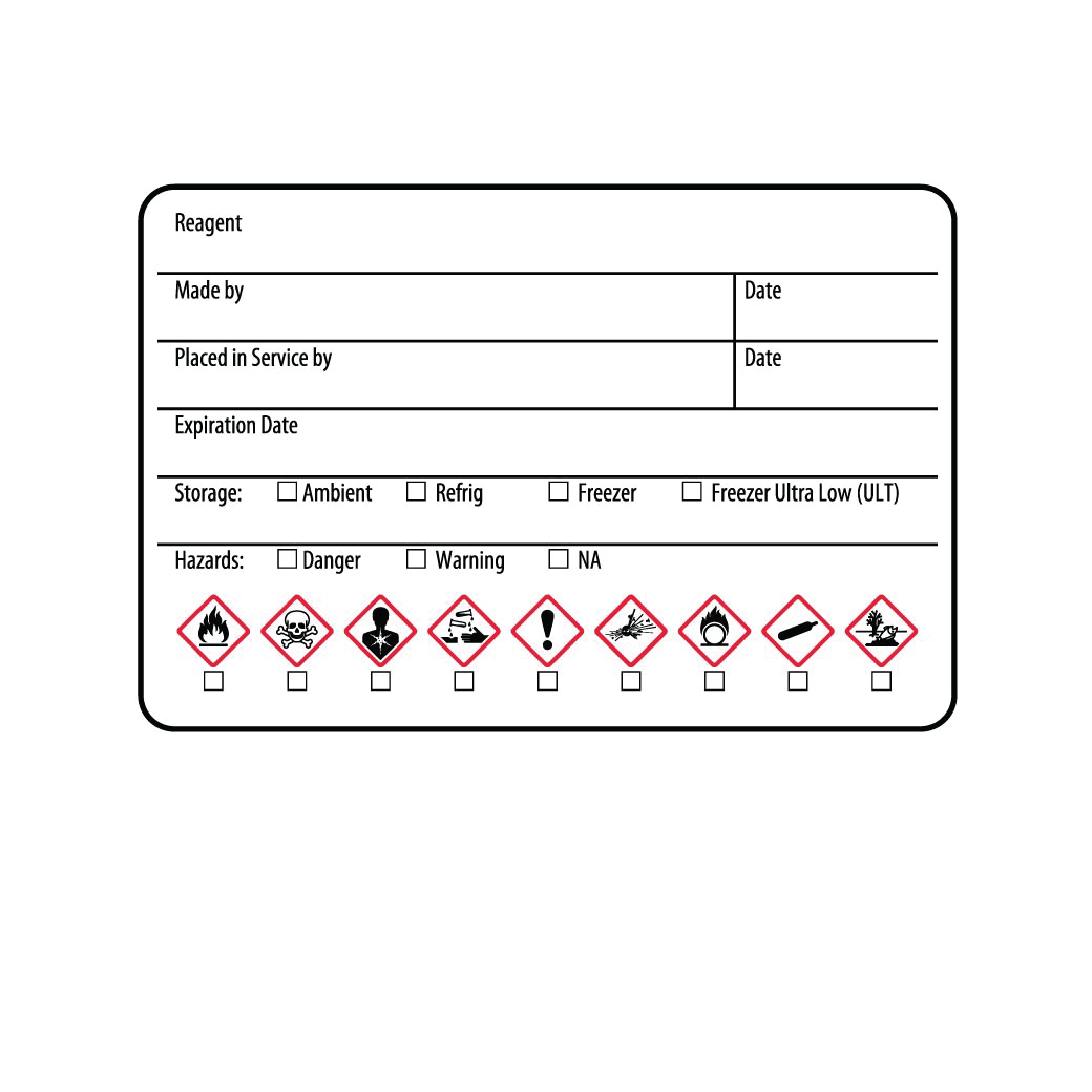 GHS Labels Reagent Made by Date product image