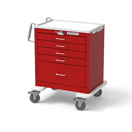 Red  Emergency Cart Steel  5 Drawer product image