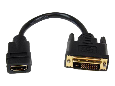 StarTech.com 8" HDMI to DVI-D Video Cable Adapter Black product image