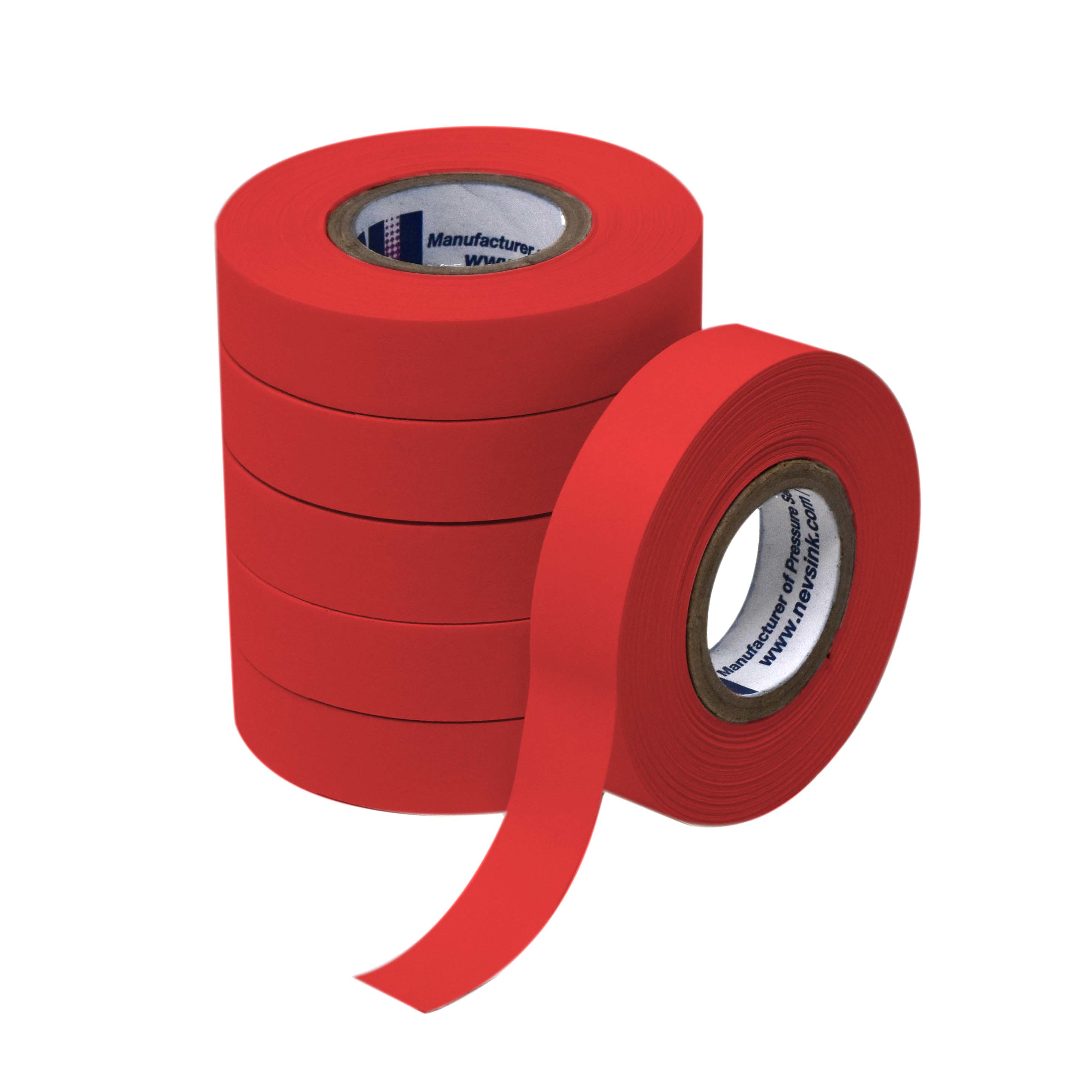 Red Labeling Tape 1/2" Wide x 500" Case of 24 product image