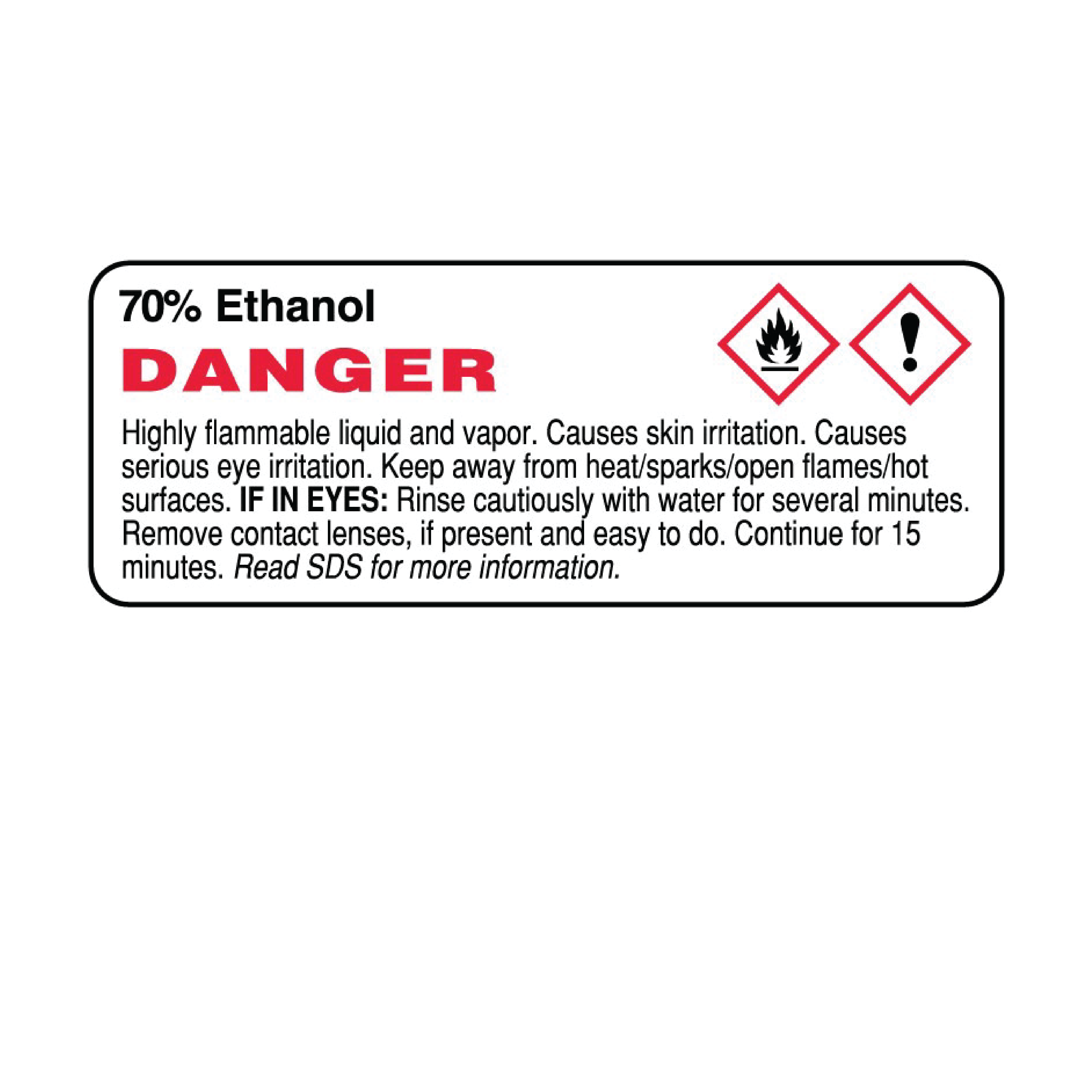 70% Ethanol Danger GHS Label Roll product image